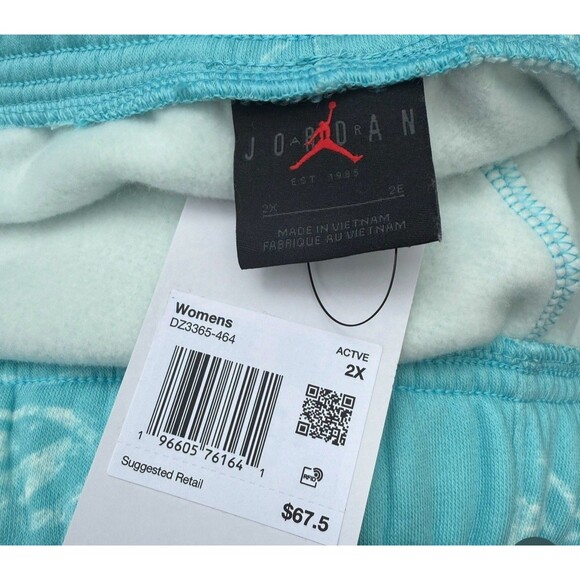 Jordan Artist Series Parker Duncan Fleece Shorts Bleached Aqua Plus Size 2X NWT - Picture 6 of 8